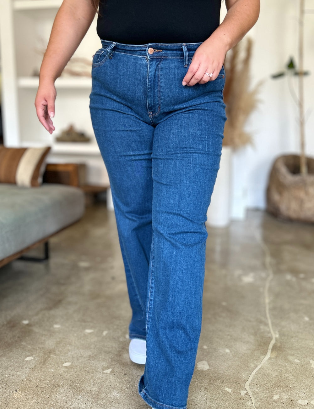 Judy Blue Full Size High Rise Straight Jeans | Daverri Fashions