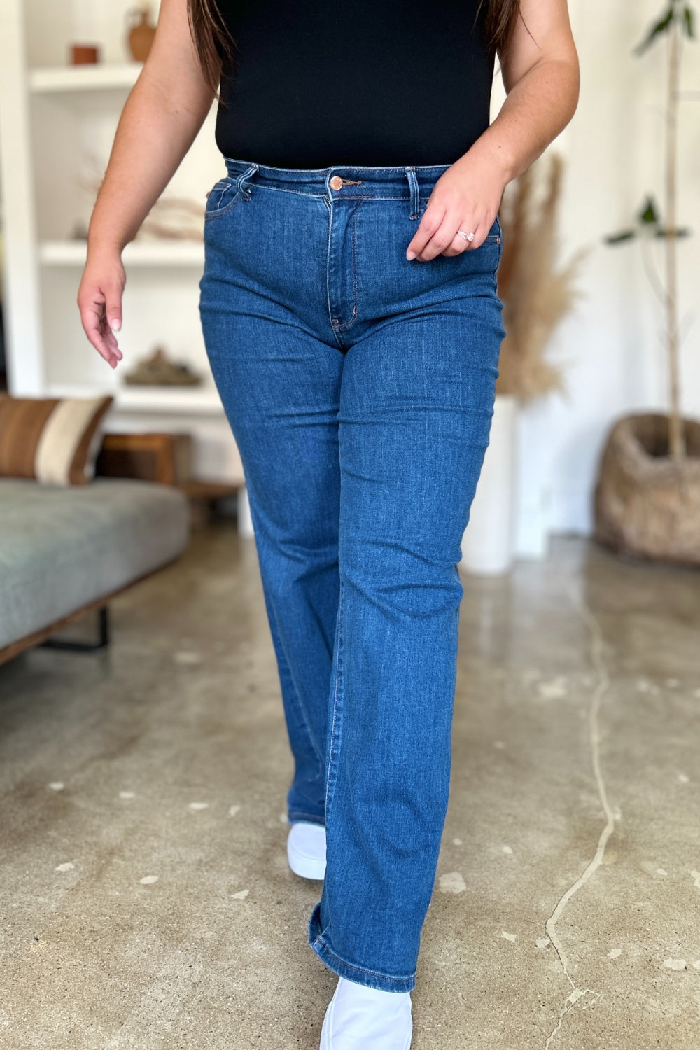 Judy Blue Full Size High Rise Straight Jeans | Daverri Fashions