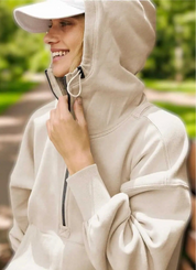 Half Zip Lightweight Hoodie Sweatshirt Tops