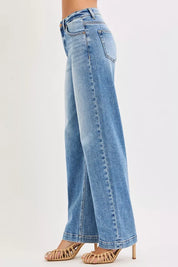 RISEN High Rise Wide Baggy Jeans | Jeans Daverri Fashions
