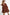 Umgee Tiered Corduroy Mini Dress with Balloon Sleeves RED BROWN