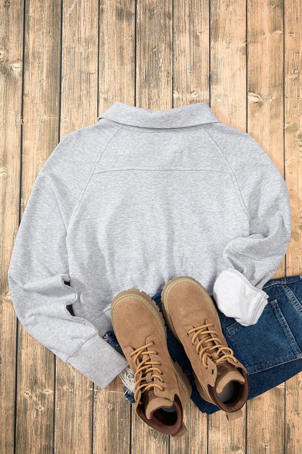 Half Zip Long Sleeve Sweatshirt | Sweatshirts Daverri Fashions