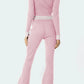 Zip Up Long Sleeve Top and Pants Set - DAVERRI FASHIONS