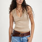 Solid V-Neck Tank - DAVERRI FASHIONS