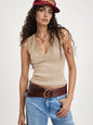 Solid V-Neck Tank - DAVERRI FASHIONS