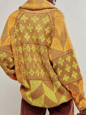 Collared Neck Long Sleeve Cardigan | Cardigans Daverri Fashions