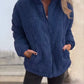 Daverri Fashions Full Size Zip Up Funnel Neck Long Sleeve Winter Coat Plus Size - DAVERRI FASHIONS