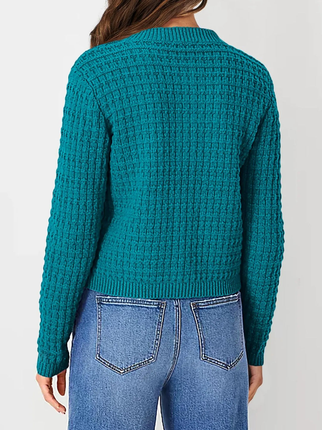 Textured Knit Button-Front Cardigan | Cardigans Daverri Fashions