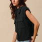SO ME Cable Quilting Stitch Button Up Knit Vest Vests