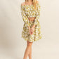 HYFVE Floral Off-Shoulder Flounce Sleeve Top and Skirt Set