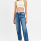 RISEN Full Size Mid Rise Boyfriend Roll Up Jeans Plus Size Jeans