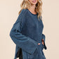 Mineral Wash Patch Pocket Cut Edge Sweater Sweaters