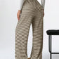 Striped Wide Leg Drawstring Pants - DAVERRI FASHIONS
