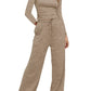 Daverri Fashions Full Size Casual Long Sleeve Top and Pants Set Plus Size - DAVERRI FASHIONS