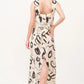 And The Why Square Neck Abstract Printed Maxi Dress - DAVERRI FASHIONS
