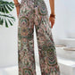 Printed Wide Leg Pants - DAVERRI FASHIONS