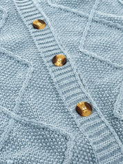 Button-Front Long Sleeve Cardigan | Cardigans Daverri Fashions