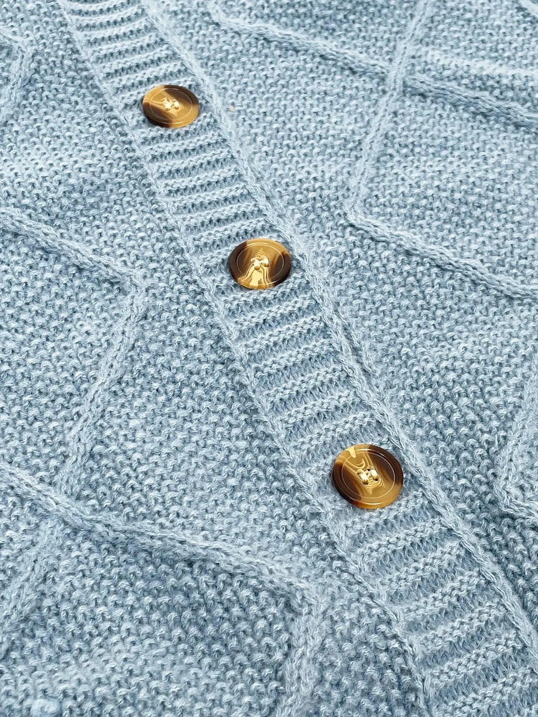 Button-Front Long Sleeve Cardigan | Cardigans Daverri Fashions