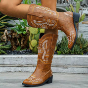 Point Toe Block Heels Boots | Boots Daverri Fashions