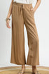 Umgee Wide Leg Drawstring Pants Camel Pants