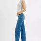 RISEN Tummy Control High Rise Ankle Slim Barrel Jeans - DAVERRI FASHIONS