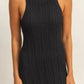 HYFVE Black Round Neck Black Bodycon Ribbed Knit Dress - DAVERRI FASHIONS