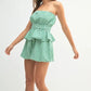 MABLE Gingham Tube Top and Shorts Set