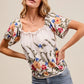 SO ME Floral Embroidered Two Way Off The Shoulder Blouse Blouses