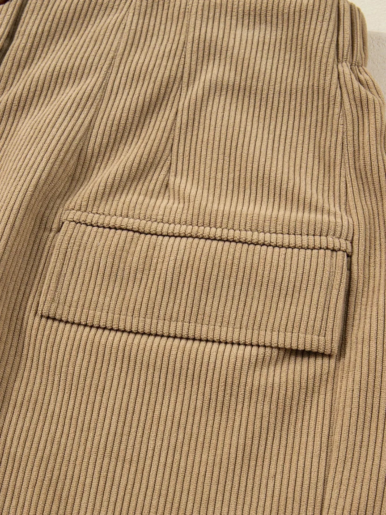 Corduroy Buttoned Front Mini Skirt - DAVERRI FASHIONS