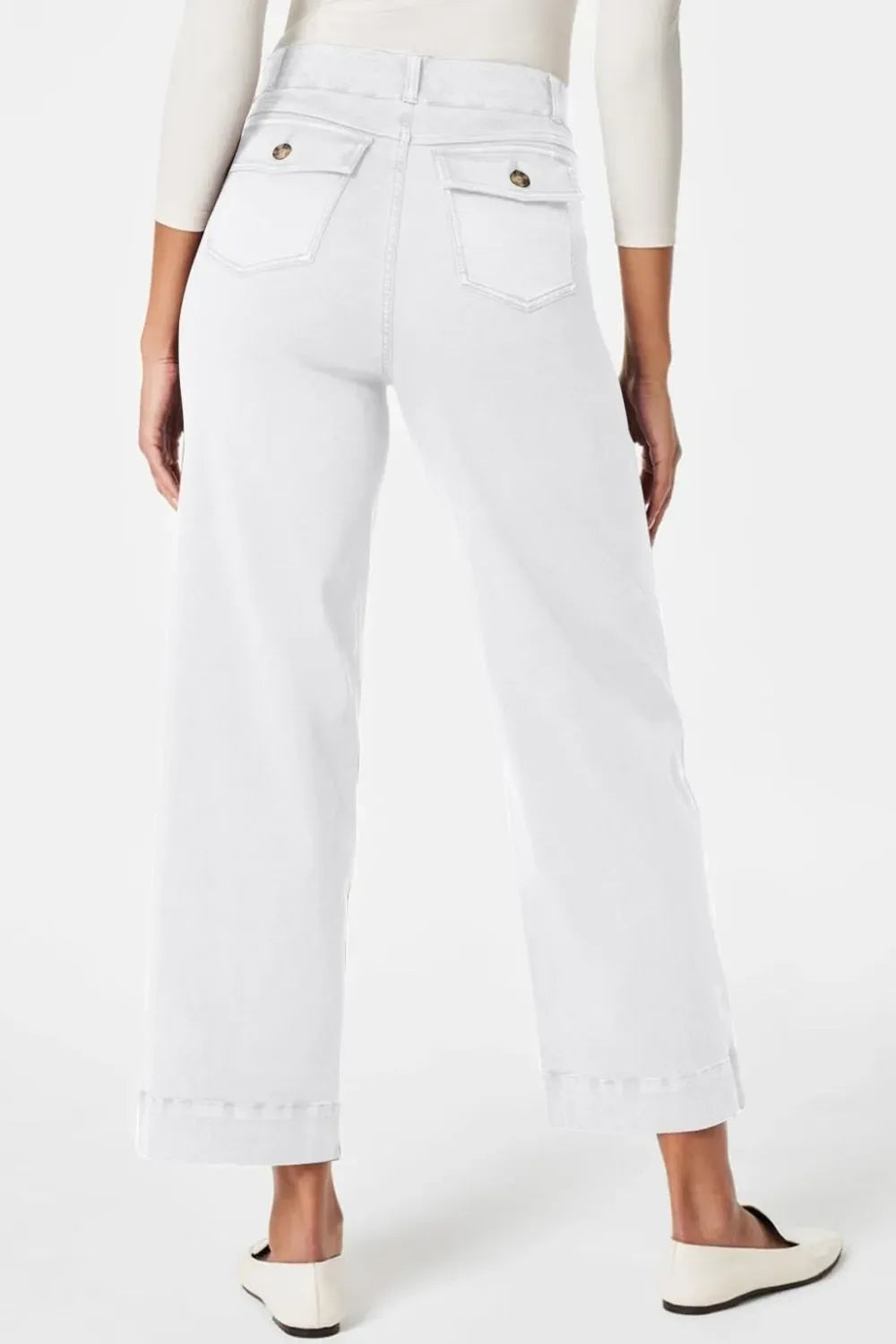 High Waist Jeans with Pockets - DAVERRI FASHIONS