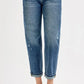 RISEN Full Size Low Rise Crop Boyfriend Jeans - DAVERRI FASHIONS