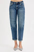 RISEN Full Size Low Rise Crop Boyfriend Jeans - DAVERRI FASHIONS