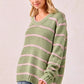 BiBi Striped Long Sleeve Sweater - DAVERRI FASHIONS