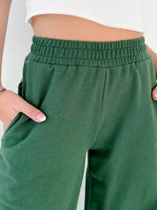 Elastic Waist Wide Leg Pants | Pants Daverri Fashions