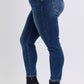 Judy Blue Full Size Run Mid-Rise Waist Skinny Jeans with Thermal Lining