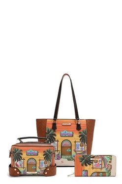 Sun and Sand 3 Piece Bag Set - DAVERRI FASHIONS