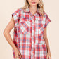 Mittoshop Mineral Wash Plaid Button Down Shirt - DAVERRI FASHIONS