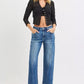 RISEN High Rise Crop Straight Jeans - DAVERRI FASHIONS