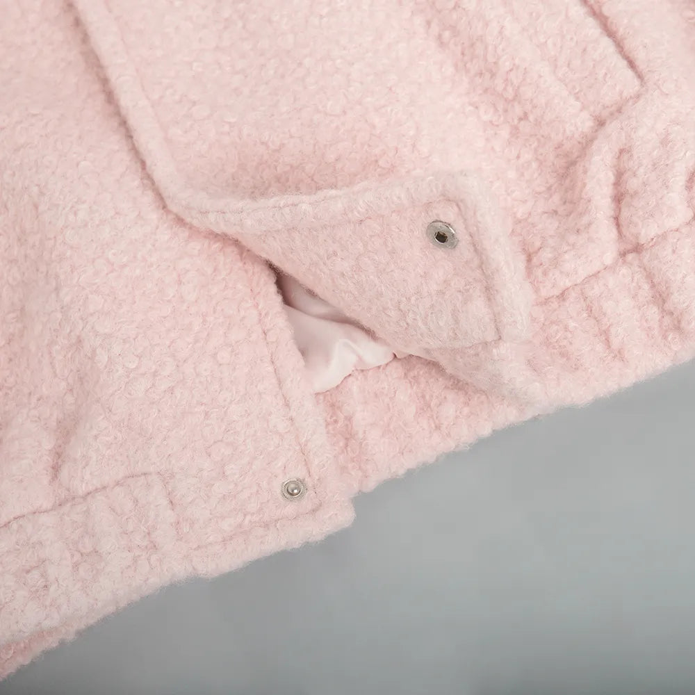 Double Take Plush Mock Neck Snap Down Jacket with Pockets | Jackets Daverri Fashions