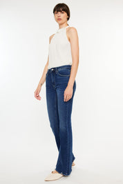 Kancan Cat's Whiskers Raw Hem Flare Jeans | Jeans Daverri Fashions