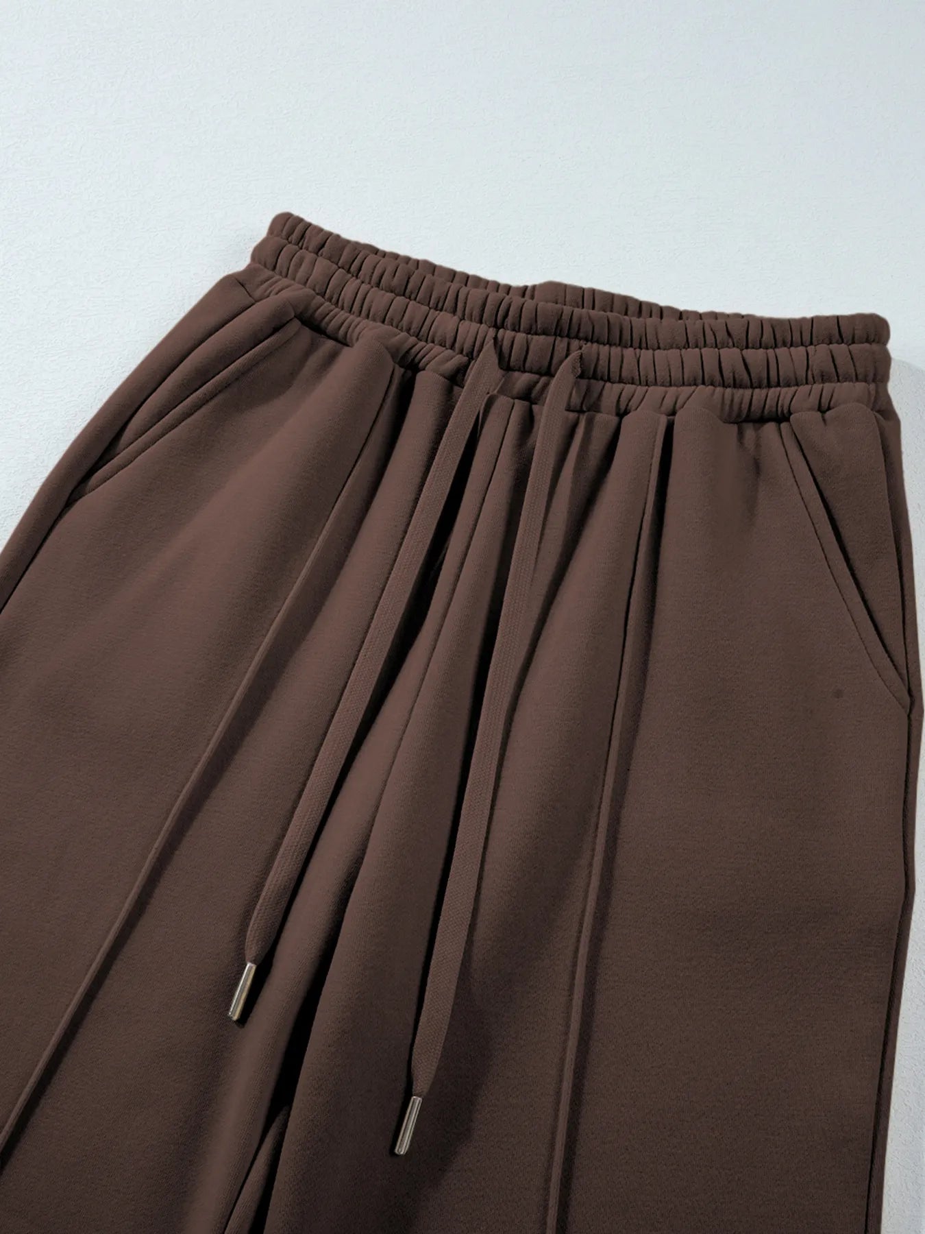 Collared Sweatshirt and High Waist Pants Active Set | Daverri Fashions