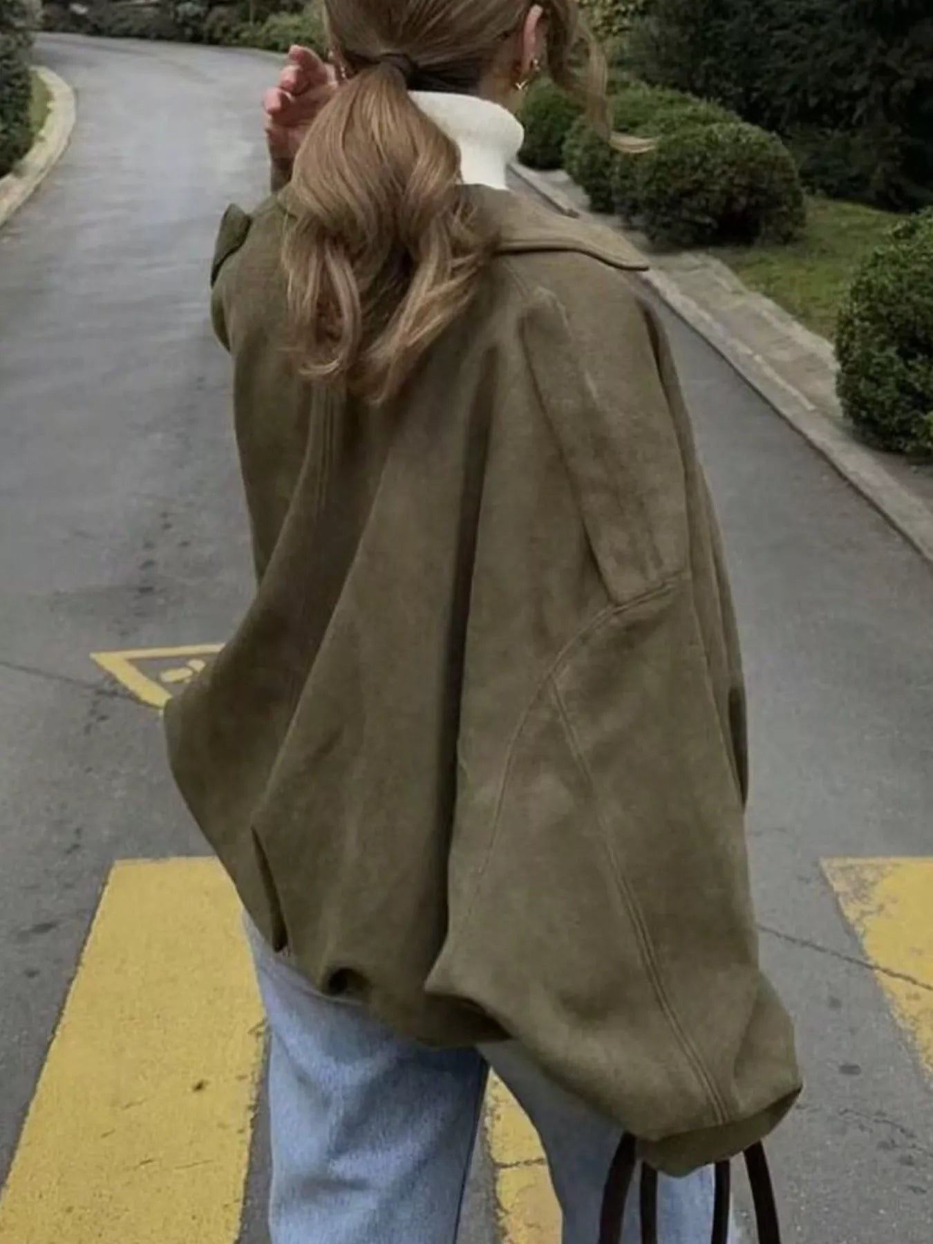 Zip Up Oversized Jacket | Jackets Daverri Fashions