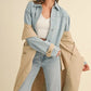 MABLE Layered Look Trench Coat With Denim Jacket