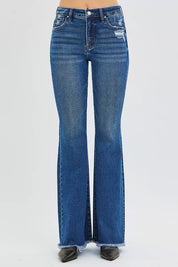 RISEN High Rise Flare Jeans | Jeans Daverri Fashions