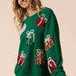 BiBi Sequin Christmas Gift Box Embroideries Pullover - DAVERRI FASHIONS