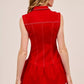 SO ME Button Down Sleeveless Collared Game Day Mini Dress - DAVERRI FASHIONS