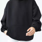 Kangaroo Pocket Long Sleeve Hoodie - DAVERRI FASHIONS