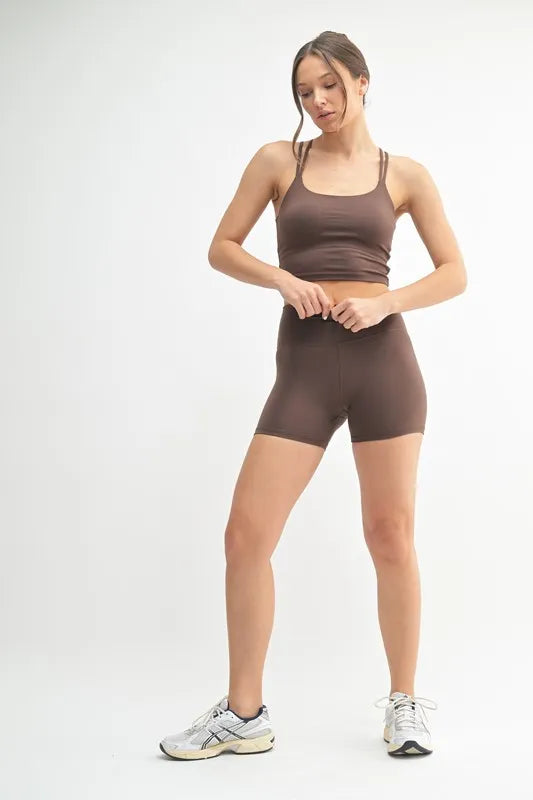 MONO B Venice Cloud Light Crissross Sports Bra