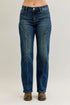 Judy Blue Full Size Seam Detail Straight Leg Jeans Plus Size - DAVERRI FASHIONS