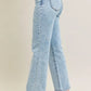 Judy Blue Full Size High Waist Stone Wash Straight Jeans Plus Size - DAVERRI FASHIONS